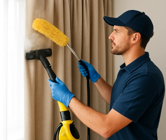 Trusted drapes cleaning technician Matty Curtain Cleaning cotton-tree QLD