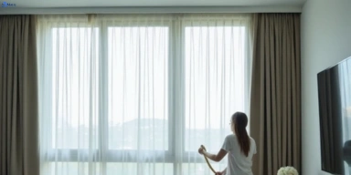 Delicate sheer drape cleaning cotton-tree Matty Curtain Cleaning