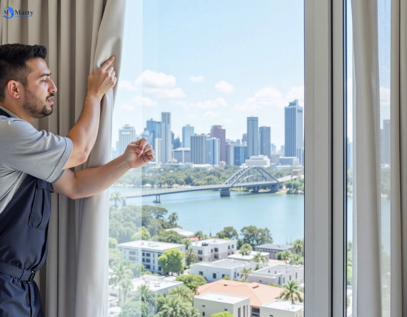 Professional curtain steam cleaning service cotton-tree QLD by Matty Curtain Cleaning