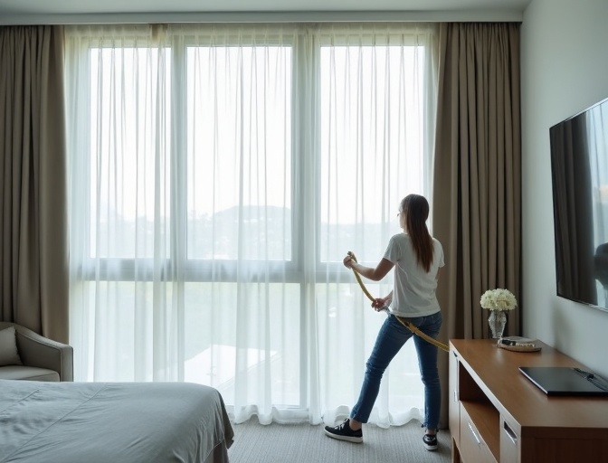 Cotton Tree Sheer Curtain Cleaning